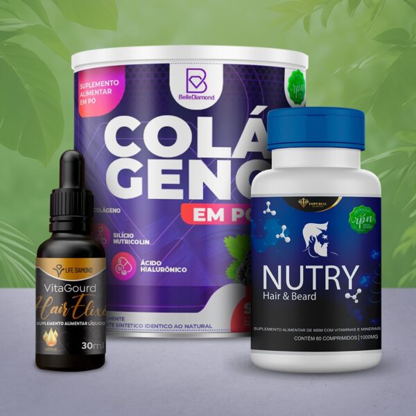 Combo Especial Colágeno + Nutry Hair + Vitagourd Hair Elixir